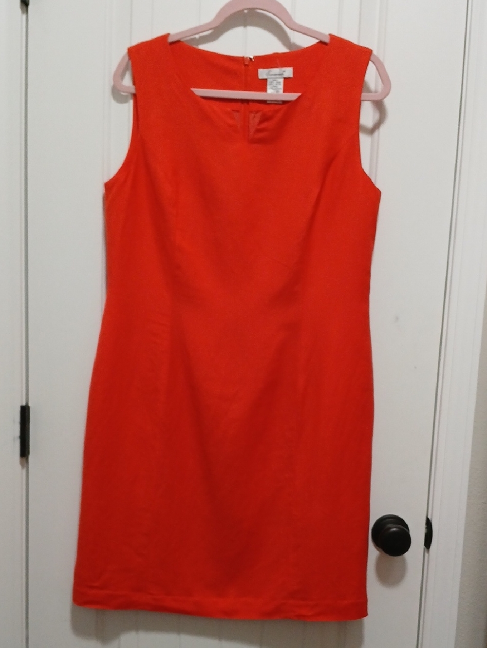 Savannah Vibrant Orange Linen Sleeveless Midi Dress